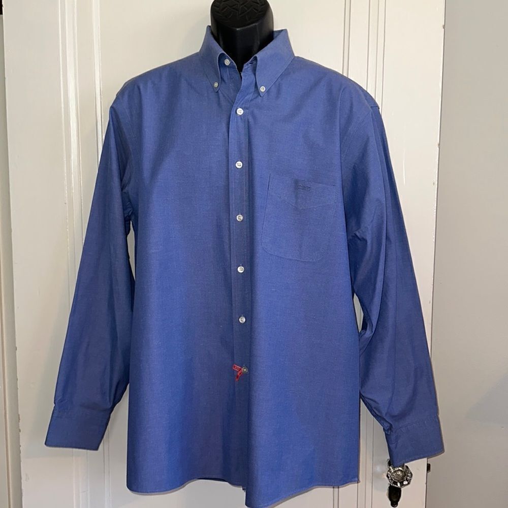 Etienne Aigner blue cotton/polyester dress shirt‎